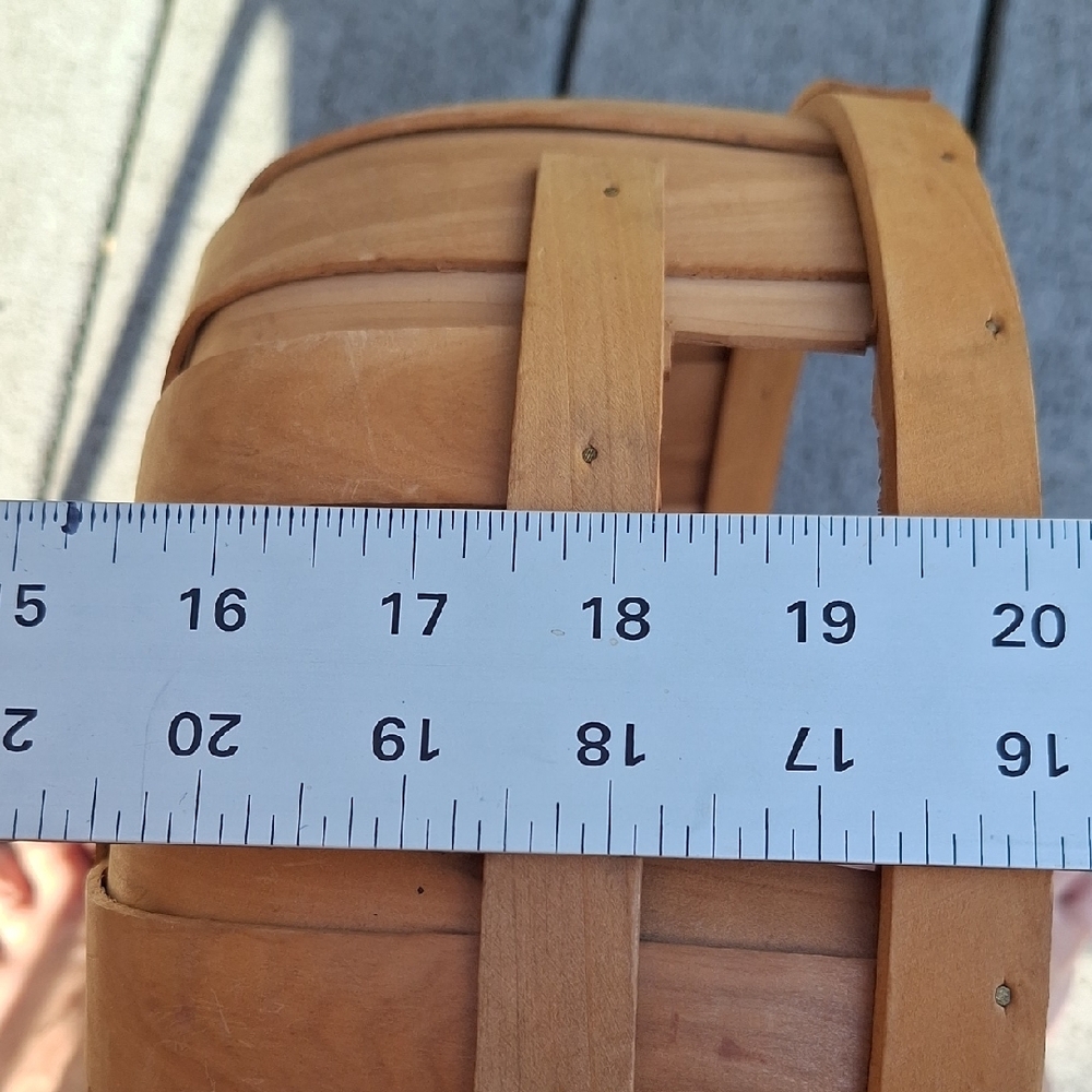 Woven Split Wood Round Storage BASKET - Picture 6 of 6